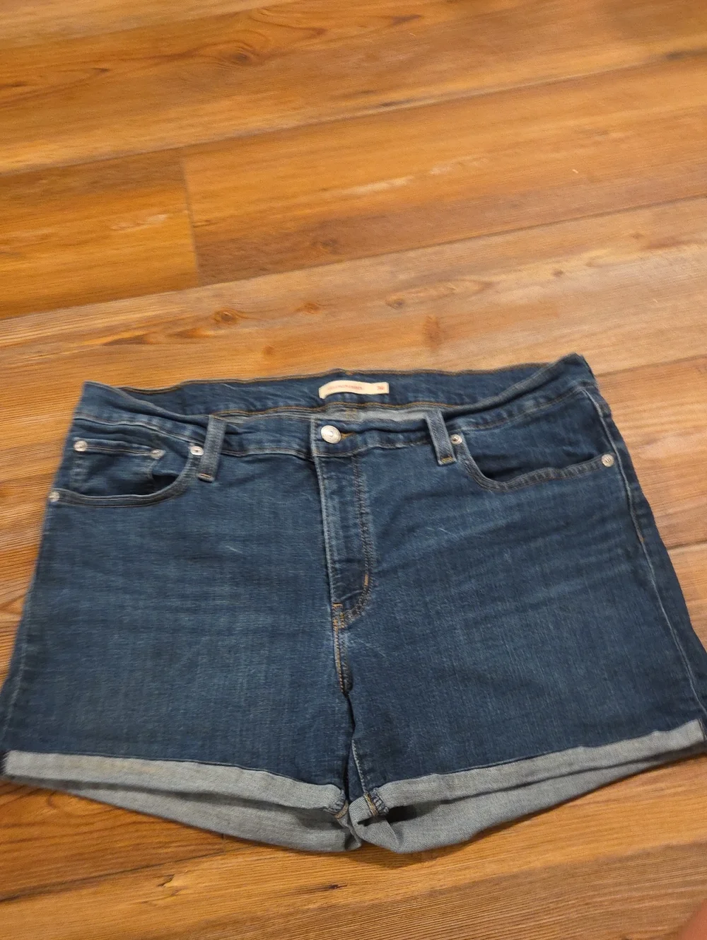 Levi Classic Dark Blue Denim Women's Shorts 4